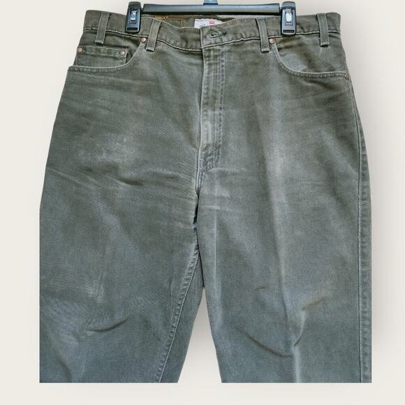 Levi Strauss VTG 540 Relaxed Fit Green Denim Straight Jeans Mens Sz 38x29 - Picture 4 of 7